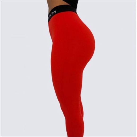 WBK WorkoutsByKatya Red Leggings M/L - Picture 3 of 5